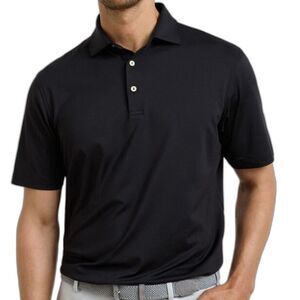 PETER MILLAR Crown Summer Comfort Black Polo Shirt Mens‎ X-Large